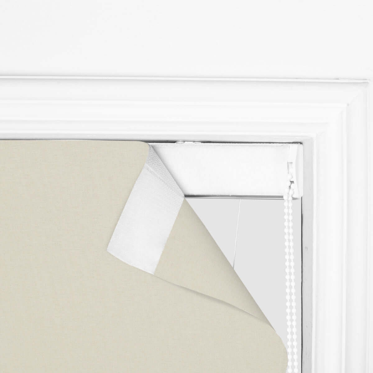 Berissa Convenient Cord Blackout Colorful Line Roman Shades: Headrail Detail 1