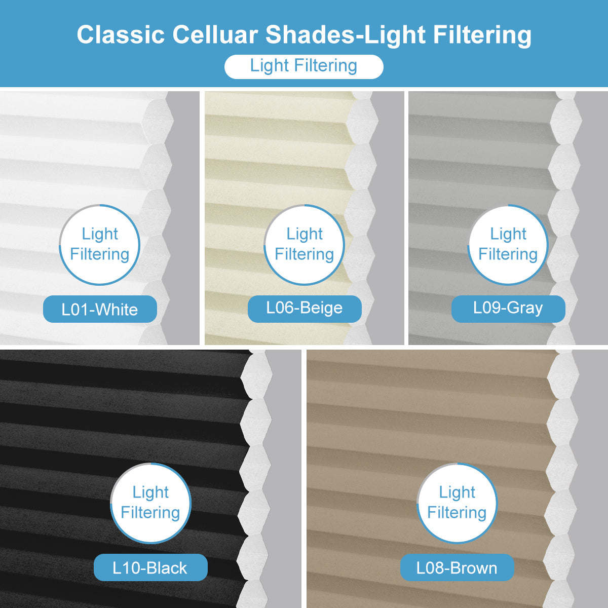 Berissa Cellular Shades Fabric Samples