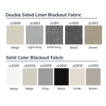 Berissa Classic No Drill Perfect Fit Without Light Leakage Cordless Roller Shades fabric options in various colors and textures.