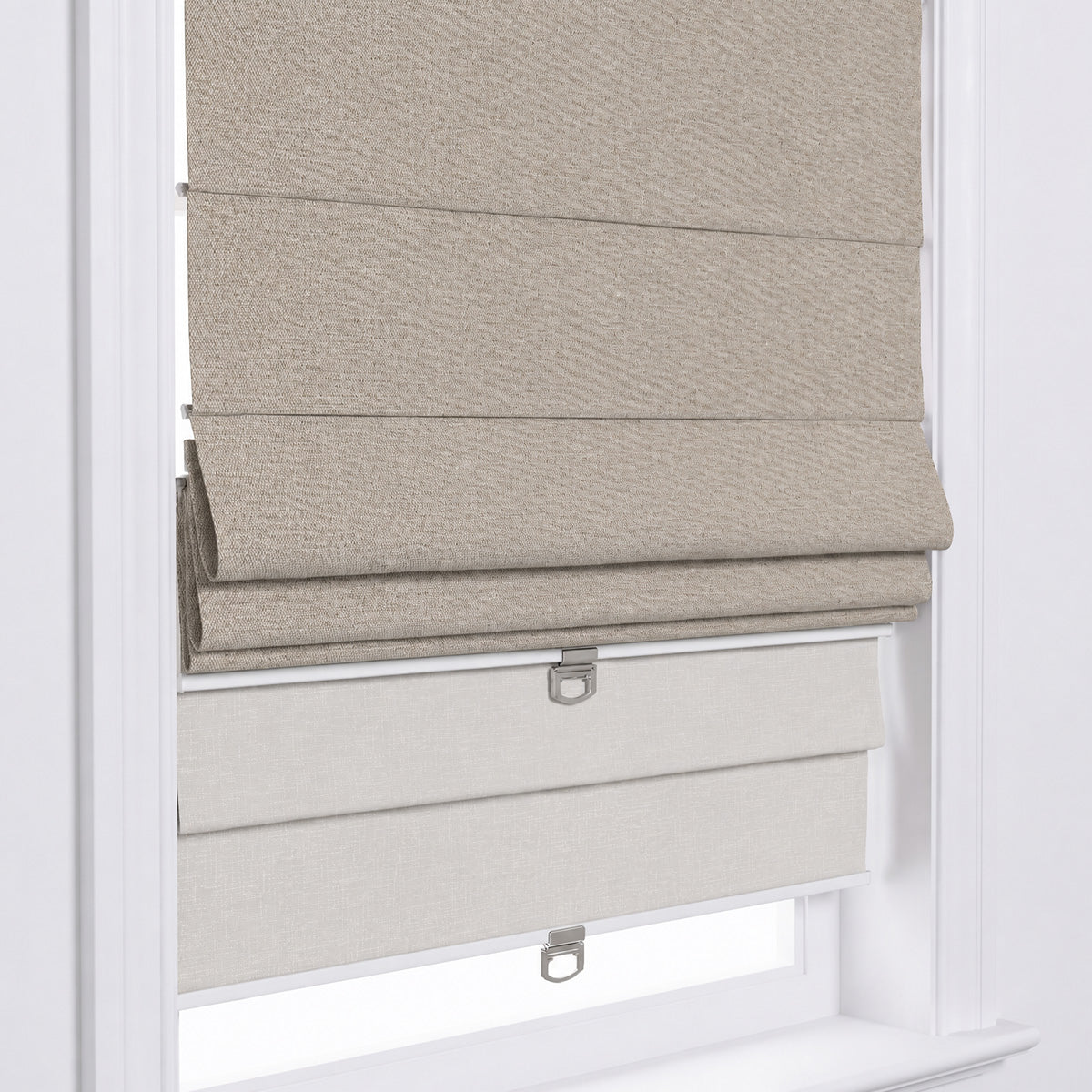 Berissa Day Night Soft Elegant Blackout Custom Color Roman Shades