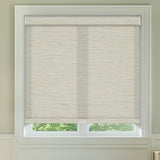 Berissa Full Wrap-around Cassette Valance Roller Shades in a modern window setting, enhancing interior decor.