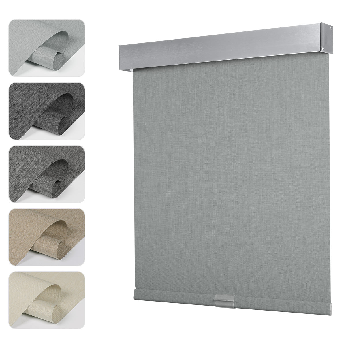 Berissa Blackout Wide Casing Free Stop Roller Shades
