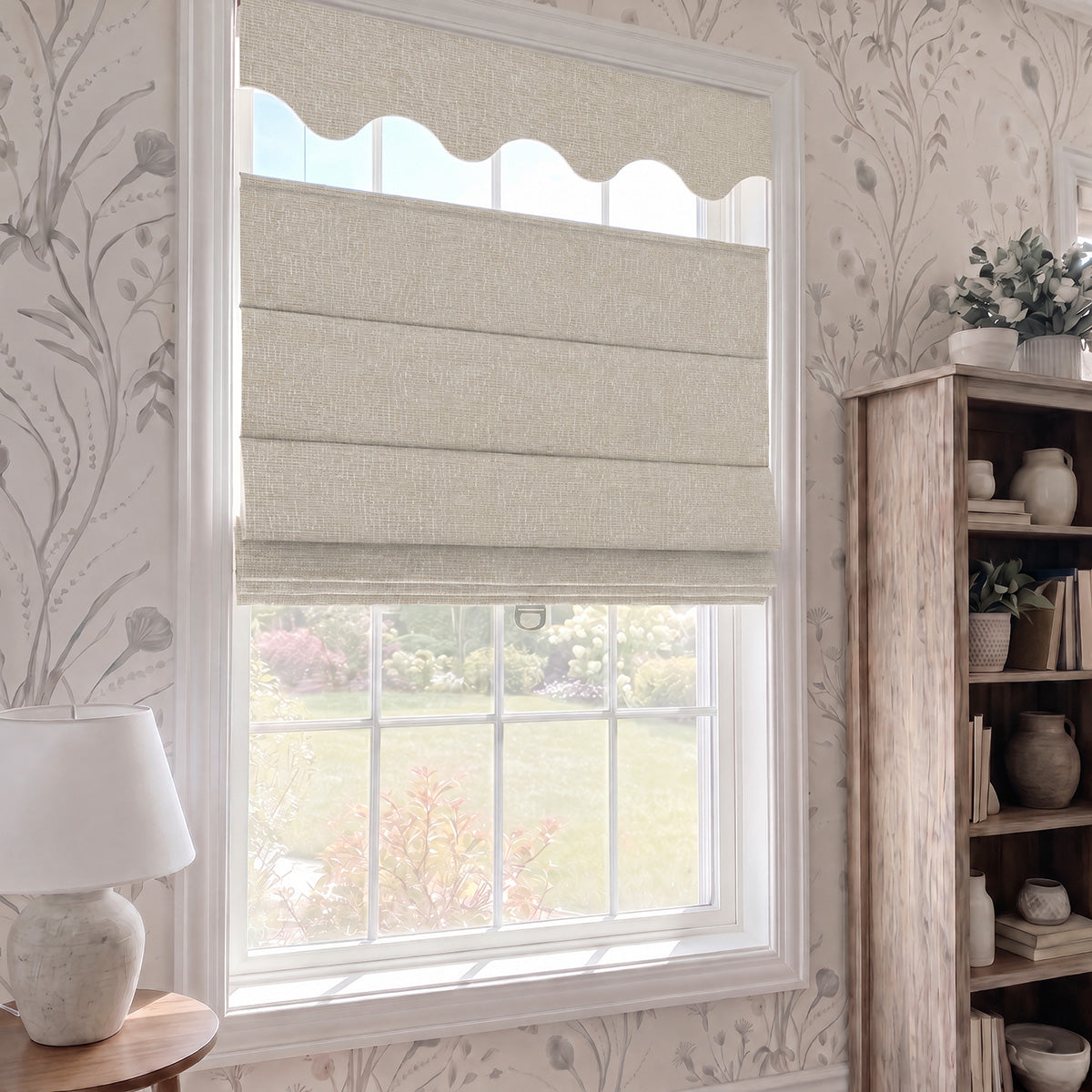 Berissa Top Down Bottom Up Classic Roman Shades with Valance