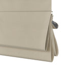 Berissa Custom No Drill Soft Blackout Roman Shade Cordless showcasing a plush cloud-like waffle texture in soft beige.