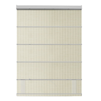 Berissa Natural Style Faux Bamboo Roman Shades showcasing a light-filtering woven texture for a warm, organic home aesthetic.