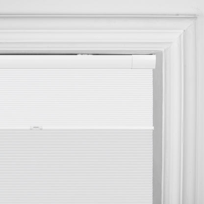 Berissa No Tools No Drill Blackout Light Filtering Double Honeycomb Shades: Headrail Detail 1