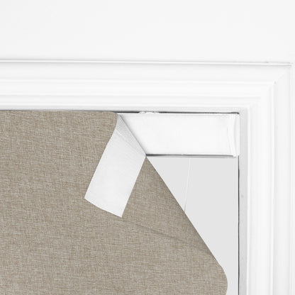 Berissa Classic Linen Glow Roman Shades Cordless Child Safe: Headrail Detail