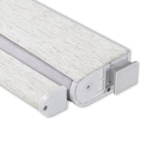 Berissa Day Night Zebra Duo Roller Blind showing the no-drill mounting system and sleek design.