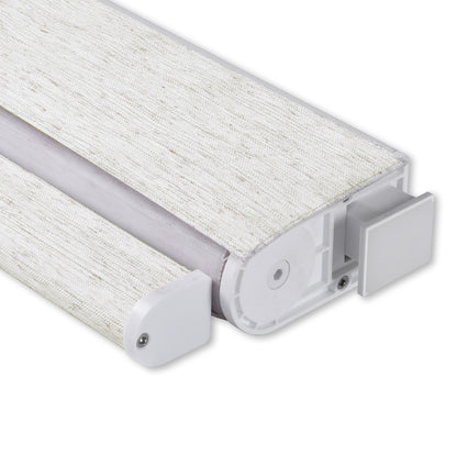 Berissa Day Night Zebra Duo Roller Blind showing the no-drill mounting system and sleek design.
