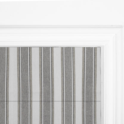 Berissa Modern No Tool Vertical Stripe Cordless Roman Shade: Headrail View