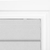 Berissa Custom Blackout Soft Fold Sheer Roman Shades Cordless: Headrail Detail 1