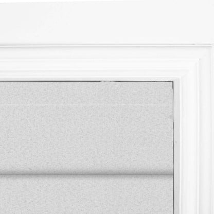 Berissa Custom Blackout Soft Fold Sheer Roman Shades Cordless: Headrail Detail 1