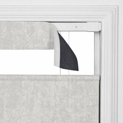 Berissa Soft Heathered Blackout No Tool TDBU Roman Shades