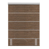 Berissa Natural Woven 70 Blackout Lien Fabric Roman Shades: Rear View