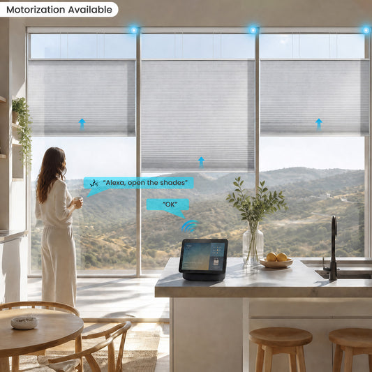 Berissa Custom No Drill Double Insulating Cellular Shades