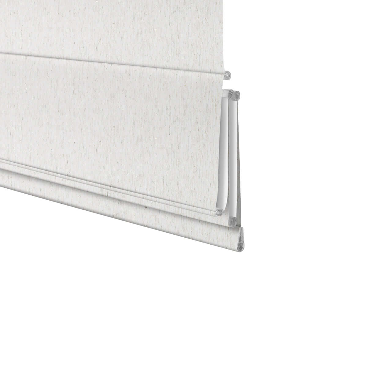 Berissa Classic Obscura Linen Blackout Linen No Drill Roman Shades showcasing elegant linen fabric design.