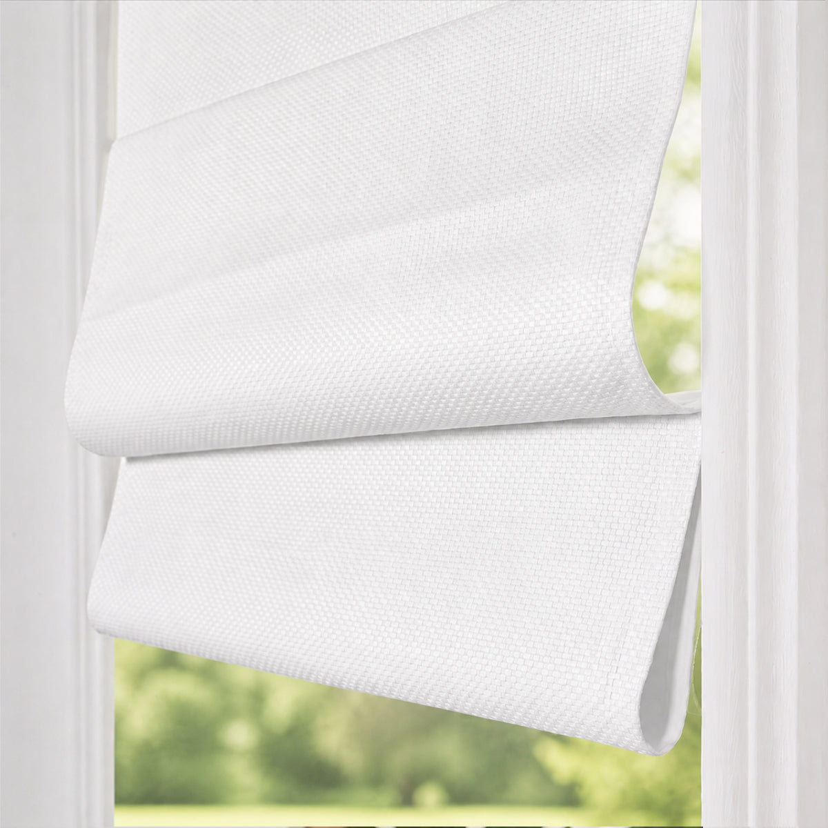 Berissa Pure Soft Waffle Texture Blackout Roman Shade Cordless Child Safe