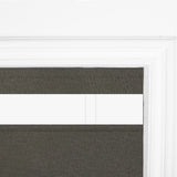 Berissa Linen Look Blackout Flat Fold Top Down Bottom Up Roman Shade: Headrail Detail 1