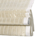 Berissa Light Filtering Imitation Bamboo No Drill Roman Shades folded for easy installation and light diffusion.