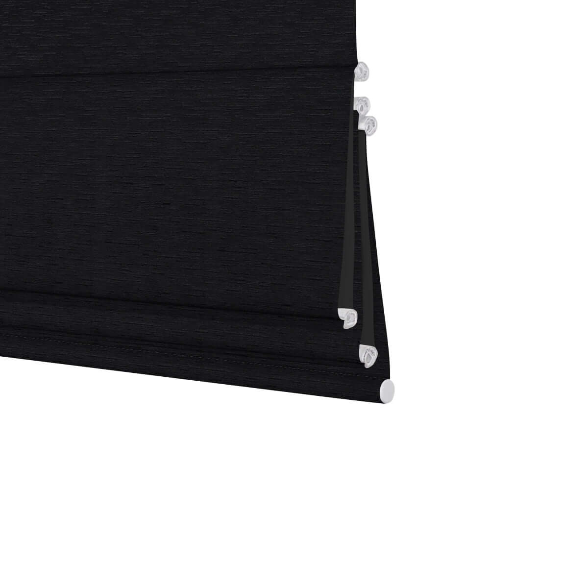 Berissa Timeless Cord Textured Blackout Jacquard Roman Shades: Bottom Rail View