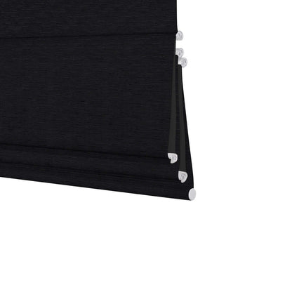 Berissa Timeless Cord Textured Blackout Jacquard Roman Shades: Bottom Rail View