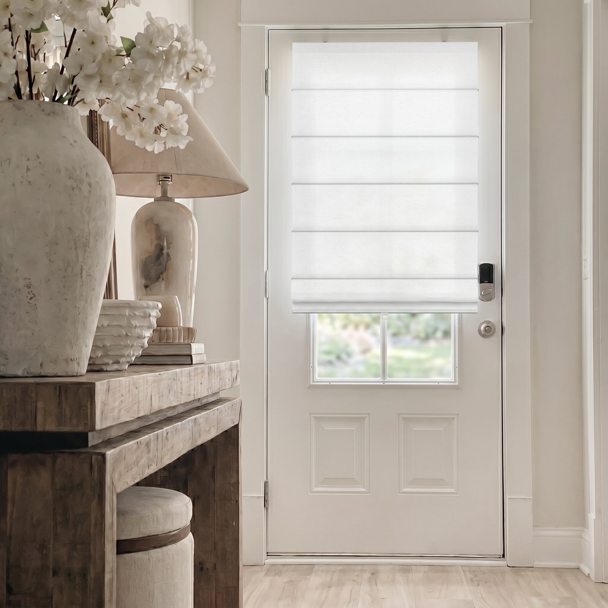 Berissa Custom Flat Fold Roman Shade Cordless