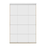Berissa Motorized Remote Custom Textured Blackout Roman Shades: Rear View