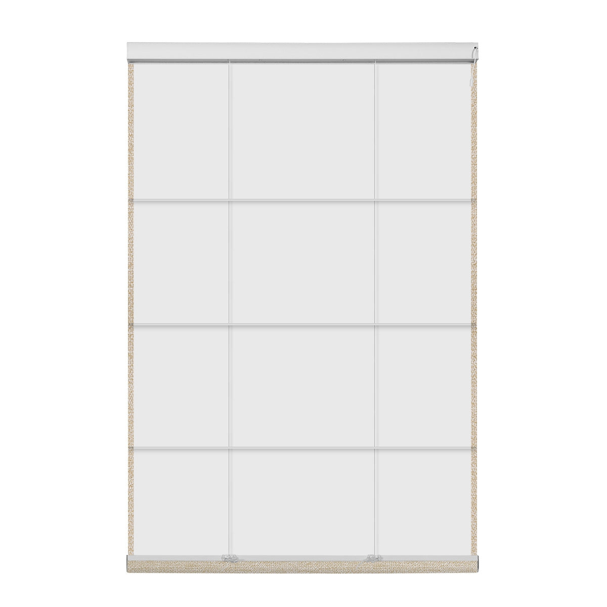 Berissa Motorized Remote Custom Textured Blackout Roman Shades