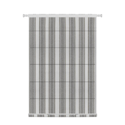 Berissa Modern No Tool Vertical Stripe Cordless Roman Shade: Rear View