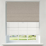 Berissa Day Night Soft Elegant Blackout Custom Color Roman Shades: Product Showcase Image