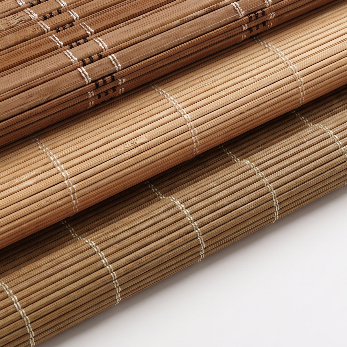 Berissa Motorized No-Drill Natural Bamboo Shades