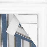 Close-up of Berissa Square Series Extra Wide Roman Shade Cordless Child Safe, featuring a stylish herringbone pattern.