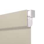 Berissa Integrated Valance Linen Texture Roller Shades showcasing the innovative integrated valance and clean design.