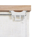 Berissa Soft Creamy Cotton Beige Textured Roman Shades: Headrail Detail 1