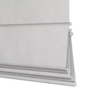 Berissa Custom Blackout Flat Fold Roman Top Down Bottom Up Shade Cordless: Bottom Rail View 1