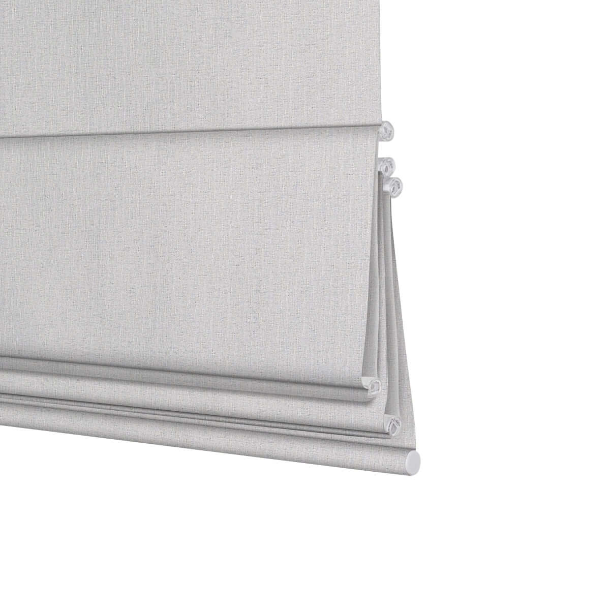 Berissa Custom Blackout Flat Fold Roman Top Down Bottom Up Shade Cordless: Bottom Rail View 1