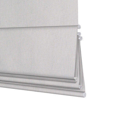 Berissa Custom Blackout Flat Fold Roman Top Down Bottom Up Shade Cordless: Bottom Rail View 1