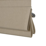 Berissa Motorized Top Down Bottom Up Custom Blackout Roman Shades: Bottom Rail View