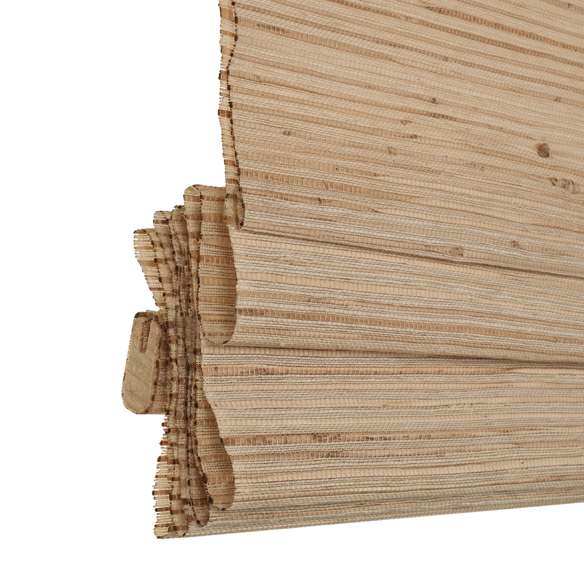 Berissa Natural Soft Glow Woven Bamboo Roman Shade