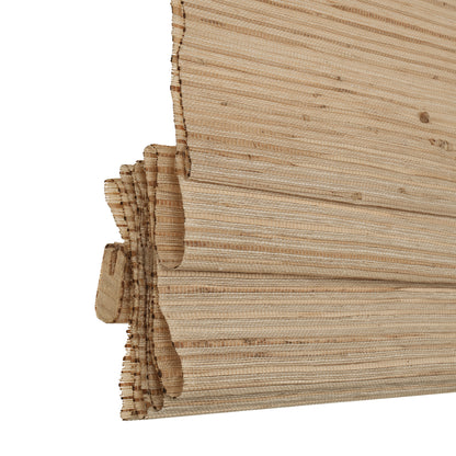 Berissa Natural Soft Glow Woven Bamboo Roman Shade