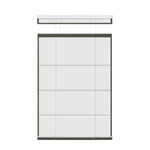Berissa Linen Look Blackout Flat Fold Top Down Bottom Up Roman Shade: Rear View