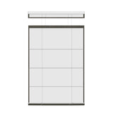 Berissa Linen Look Blackout Flat Fold Top Down Bottom Up Roman Shade: Rear View