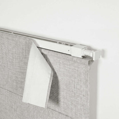 Berissa Charcoal Linen No Tool No Drill TDBU Roman Shades hardware detail