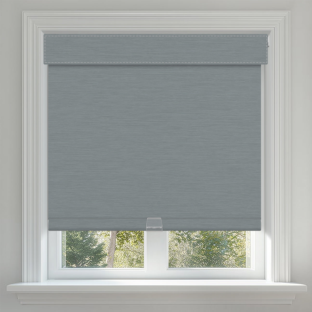 Berissa Classic No Drill Perfect Fit Without Light Leakage Cordless Roller Shades in gray, fit for any window.
