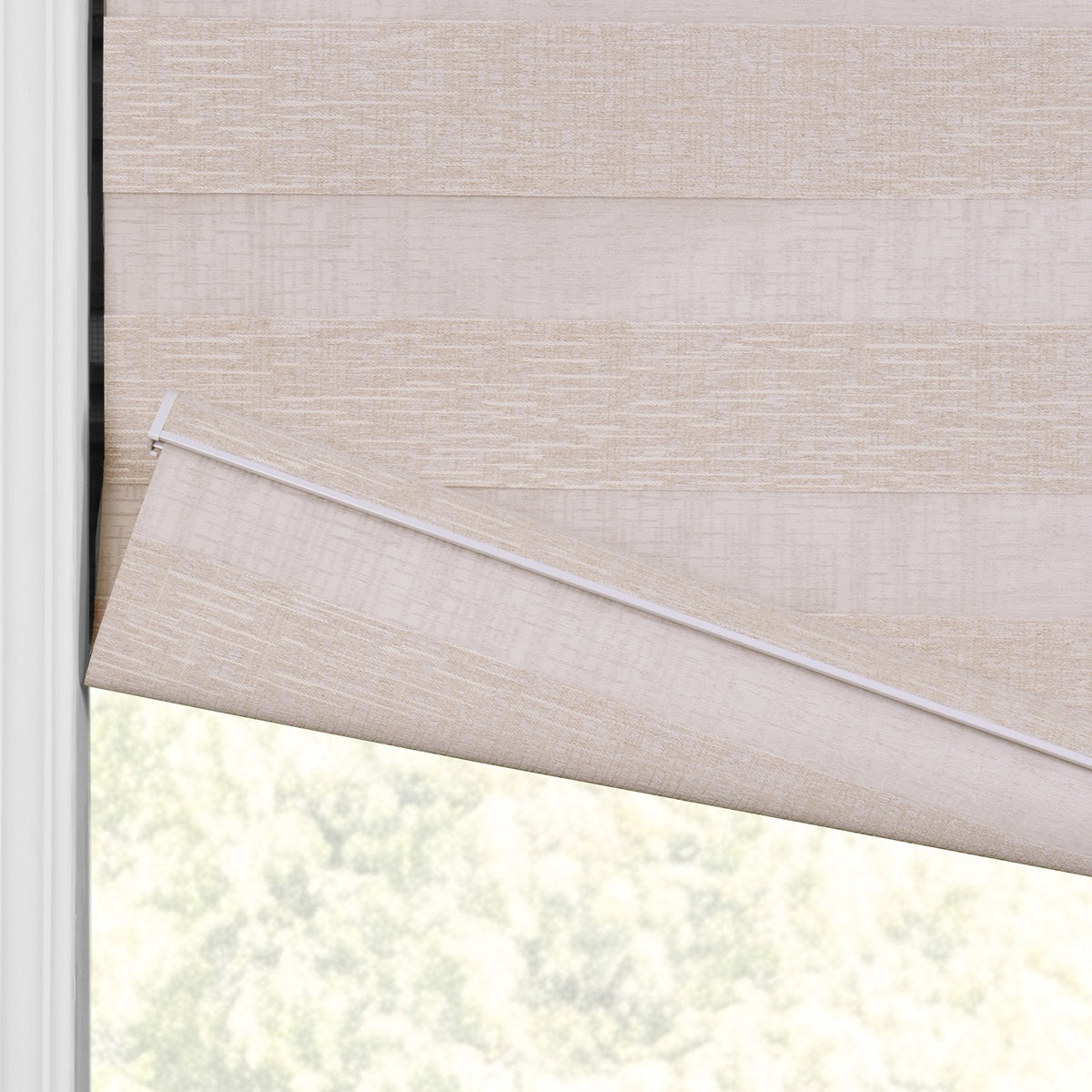 Berissa No Drill Removable Valance Dusty Rose Zebra Shades