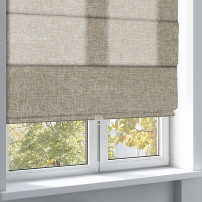 Berissa Classic Linen Glow Roman Shades Cordless Child Safe: Bottom Rail View