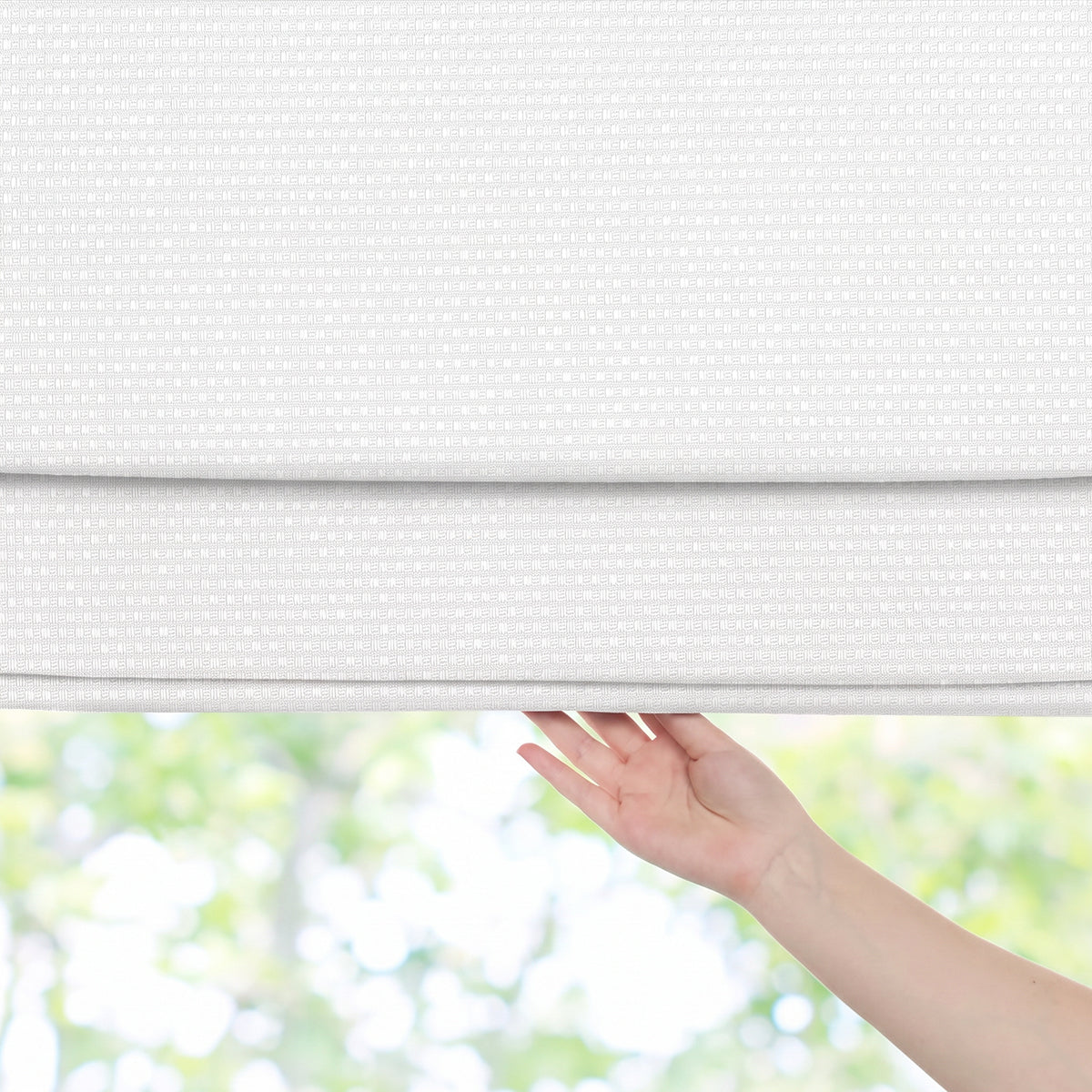 Berissa Pure Soft Waffle Texture Blackout Roman Shade Cordless Child Safe