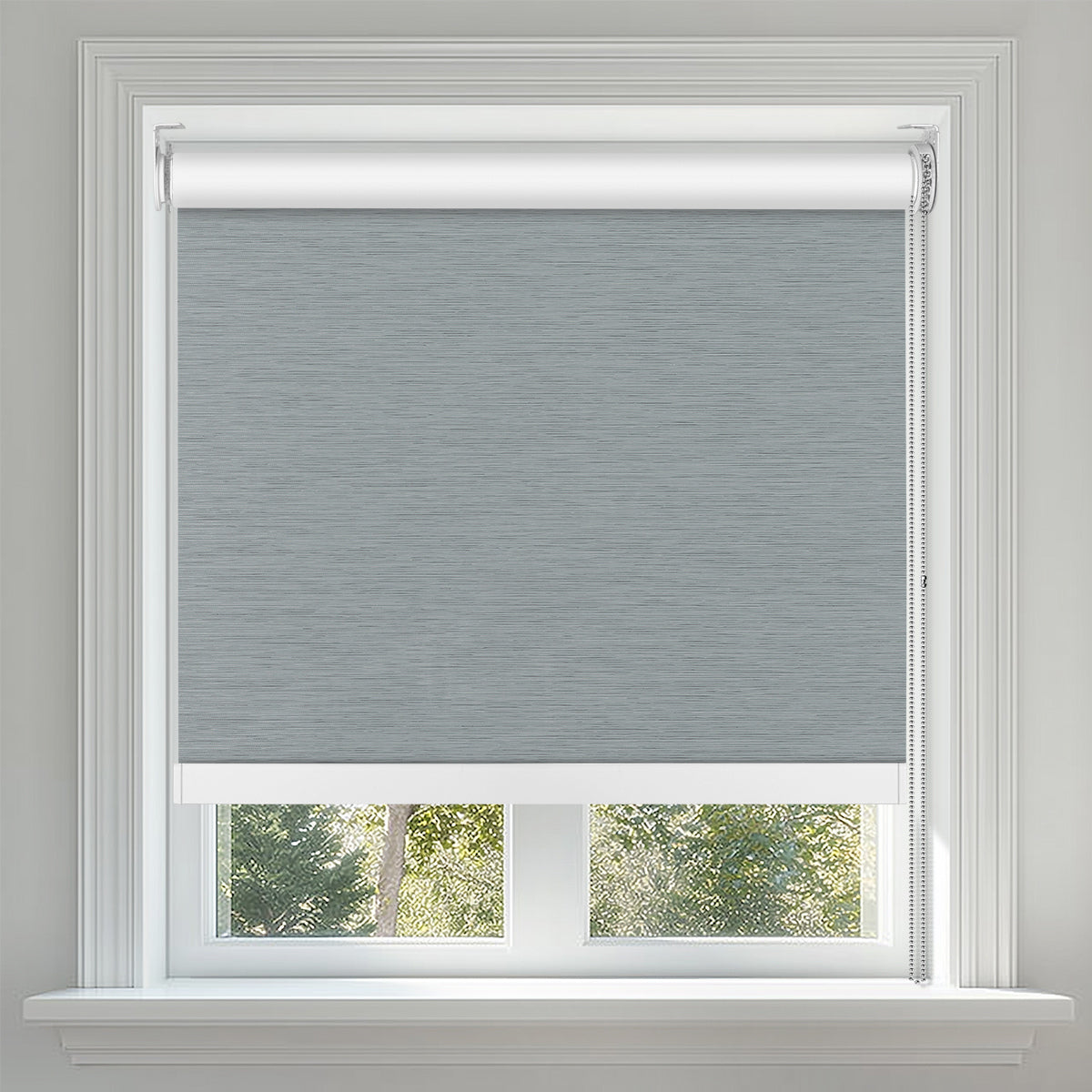 Berissa Classic Macaron Corded Pull Roller Shades in a modern window setting with natural light.