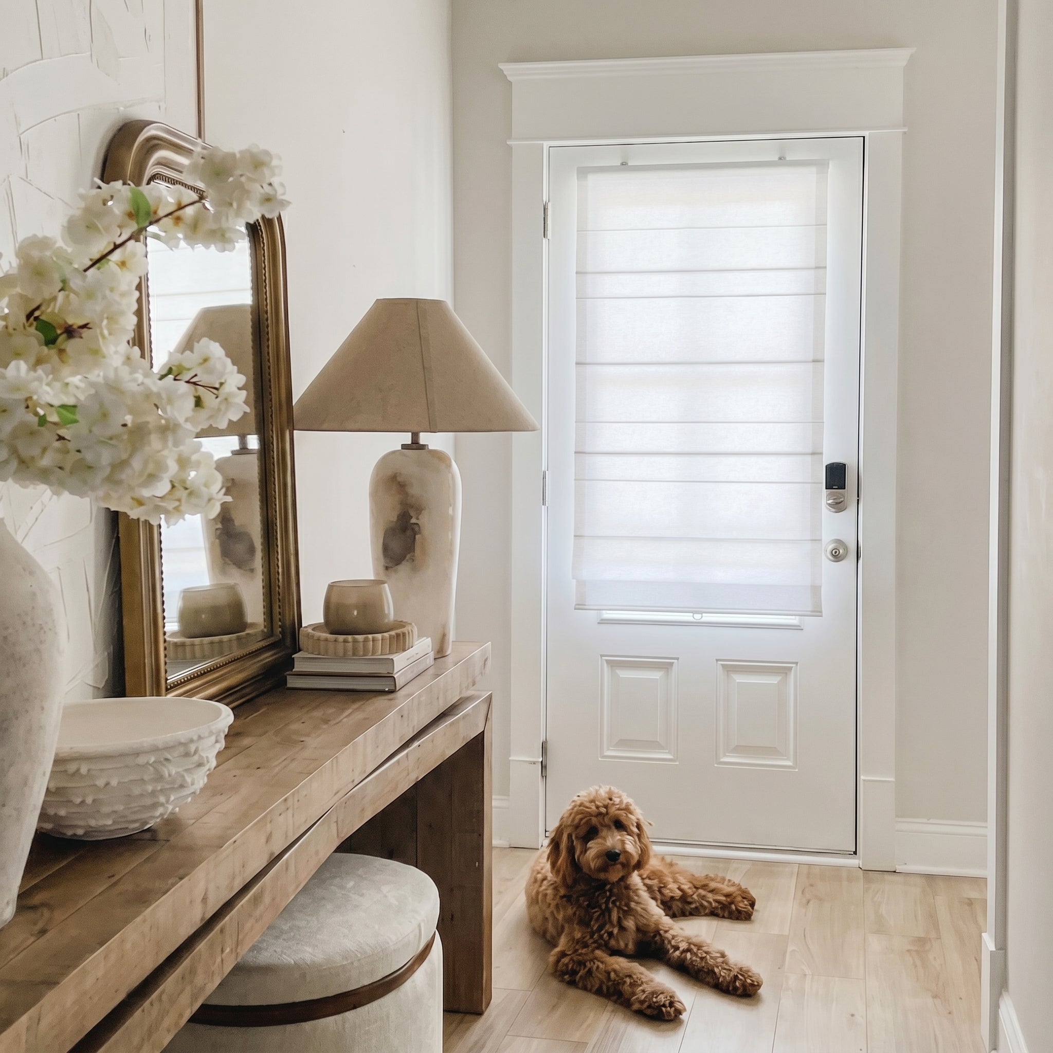 Berissa Custom Flat Fold Roman Shade Cordless