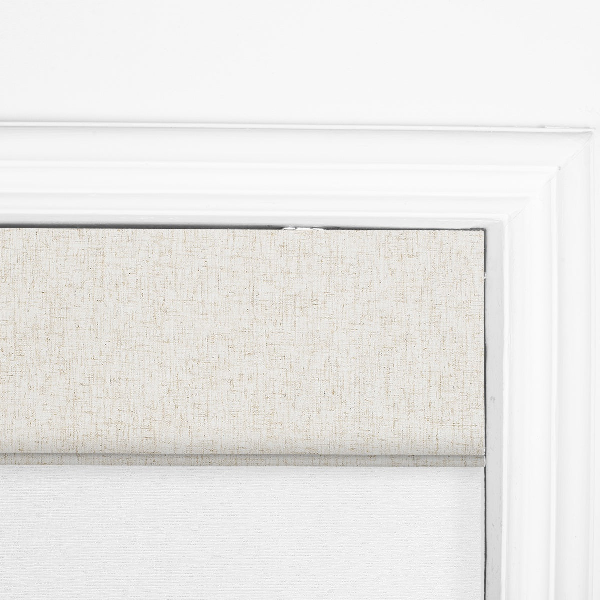 Berissa Day Night Blackout Classical Custom Roman Shades: Headrail Detail 1